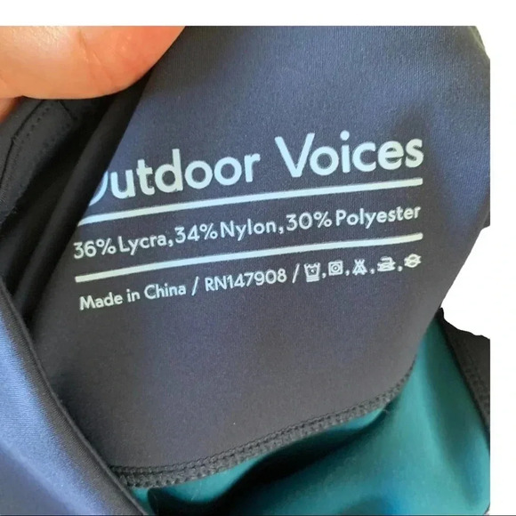 Outdoor Voices blue leggings Lycra size small - Picture 7 of 7